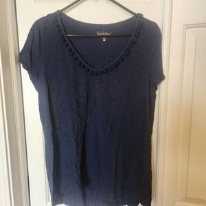 Lilly Pulitzer etta pom pom navy